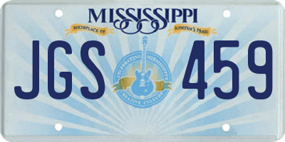 MS license plate JGS459