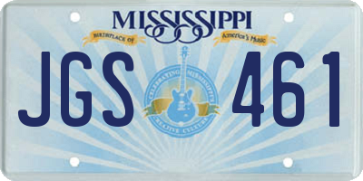 MS license plate JGS461