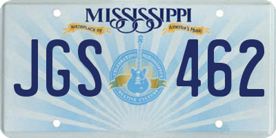 MS license plate JGS462