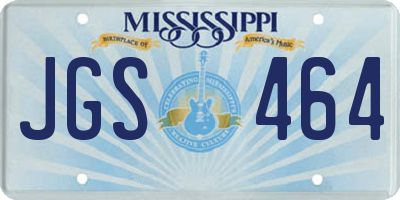 MS license plate JGS464