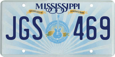MS license plate JGS469