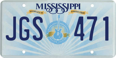 MS license plate JGS471