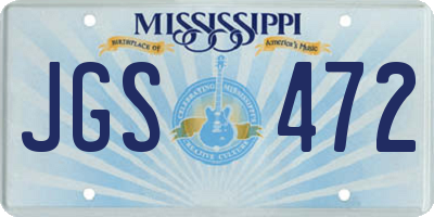 MS license plate JGS472