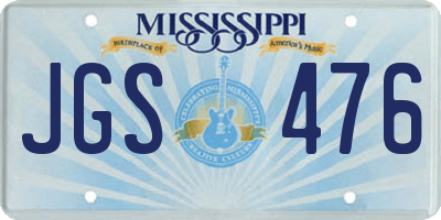 MS license plate JGS476