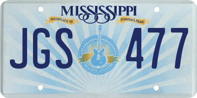 MS license plate JGS477