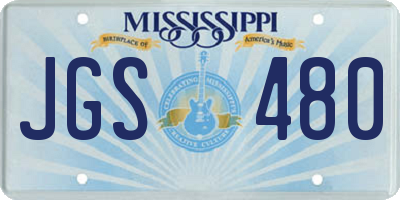 MS license plate JGS480