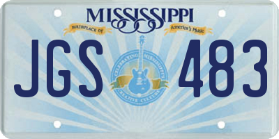 MS license plate JGS483
