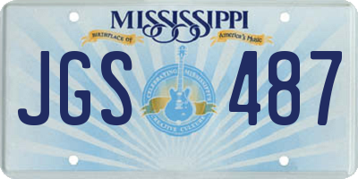 MS license plate JGS487