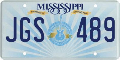 MS license plate JGS489