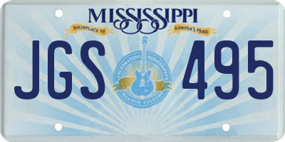 MS license plate JGS495