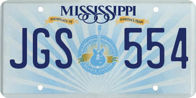 MS license plate JGS554