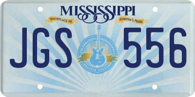 MS license plate JGS556