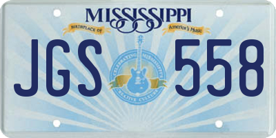 MS license plate JGS558