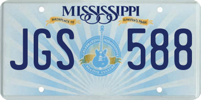 MS license plate JGS588