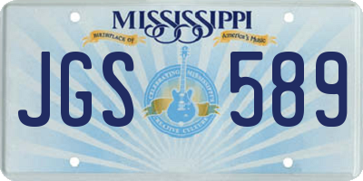MS license plate JGS589