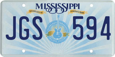 MS license plate JGS594