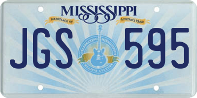 MS license plate JGS595