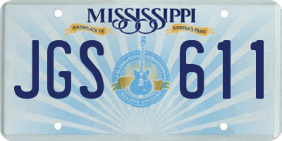 MS license plate JGS611