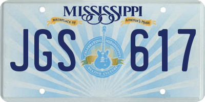MS license plate JGS617