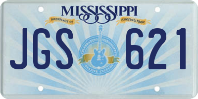 MS license plate JGS621