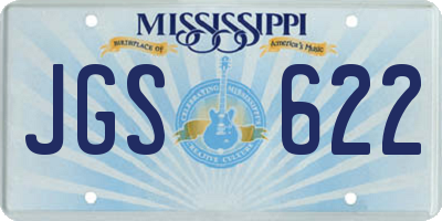 MS license plate JGS622