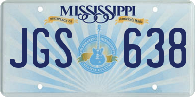 MS license plate JGS638