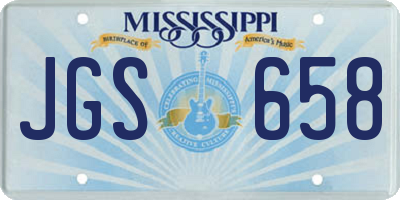 MS license plate JGS658