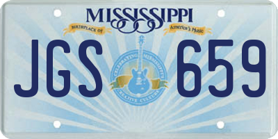 MS license plate JGS659