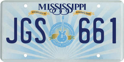 MS license plate JGS661
