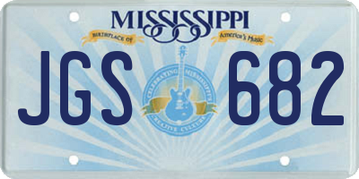 MS license plate JGS682
