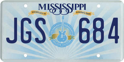 MS license plate JGS684