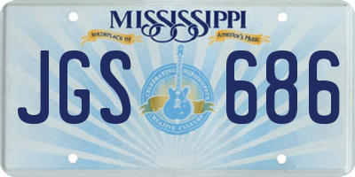MS license plate JGS686