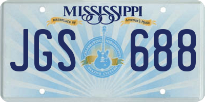 MS license plate JGS688