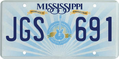 MS license plate JGS691