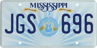MS license plate JGS696