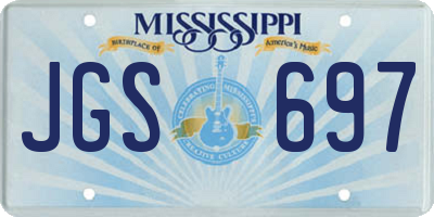 MS license plate JGS697