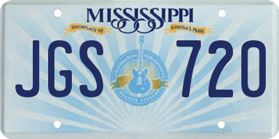 MS license plate JGS720
