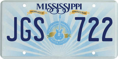 MS license plate JGS722