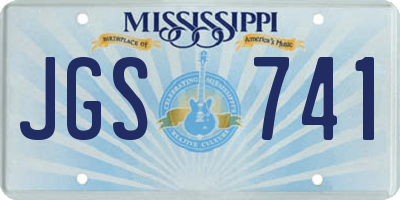 MS license plate JGS741