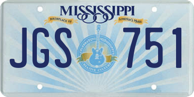 MS license plate JGS751