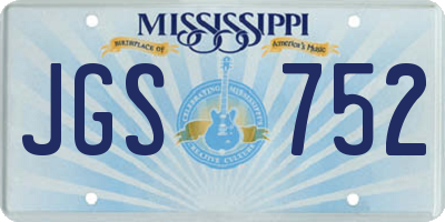 MS license plate JGS752
