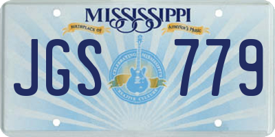 MS license plate JGS779