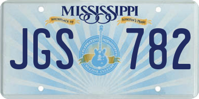 MS license plate JGS782