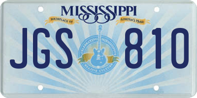 MS license plate JGS810