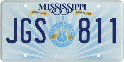 MS license plate JGS811