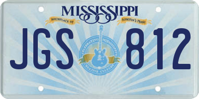 MS license plate JGS812