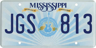 MS license plate JGS813