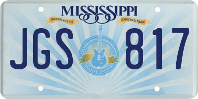 MS license plate JGS817