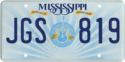 MS license plate JGS819