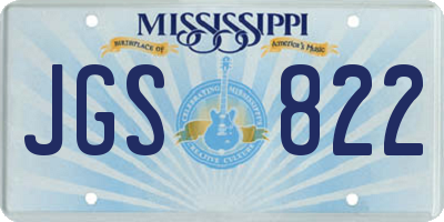 MS license plate JGS822